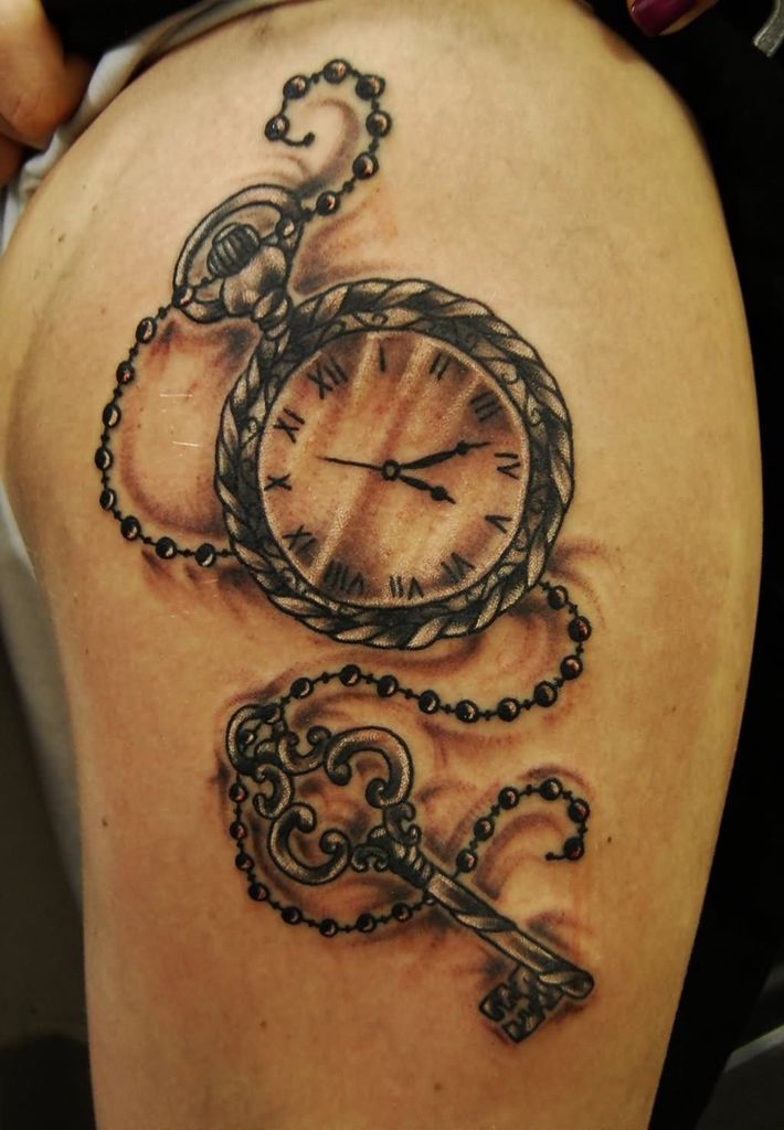 Montre de poche porte-clés tatouage