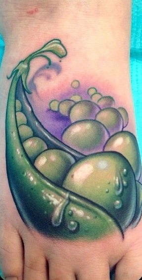 Peas Pod Tattoo à pied pour homme